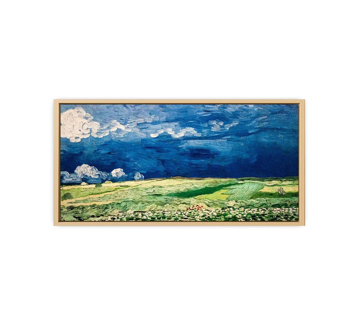 Wheat Field under Clouded Sky
