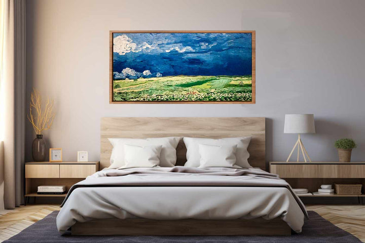 Wheat Field under Clouded Sky