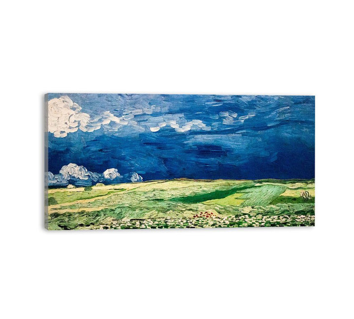 Wheat Field under Clouded Sky