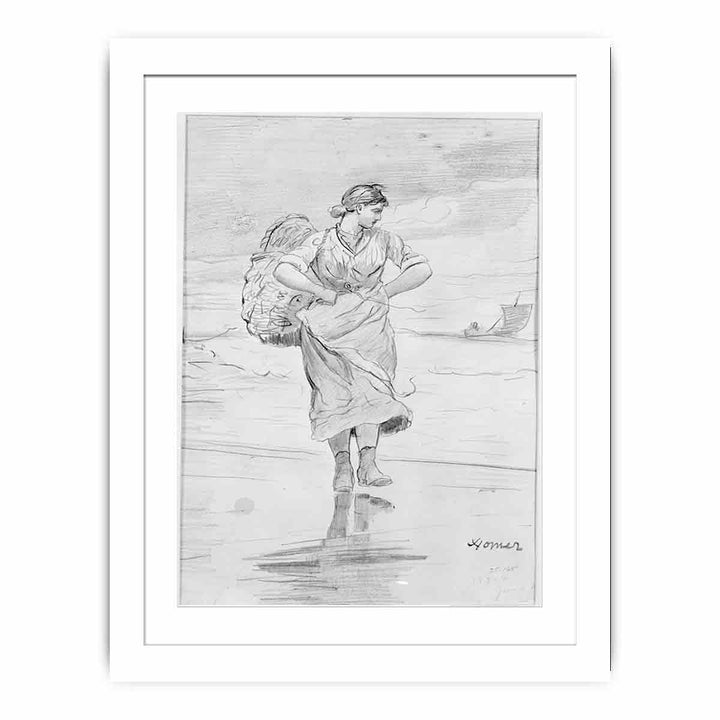 A Fisher Girl on Beach