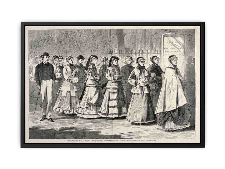 The Morning Walk - Young Ladies' School Promenading the Avenue