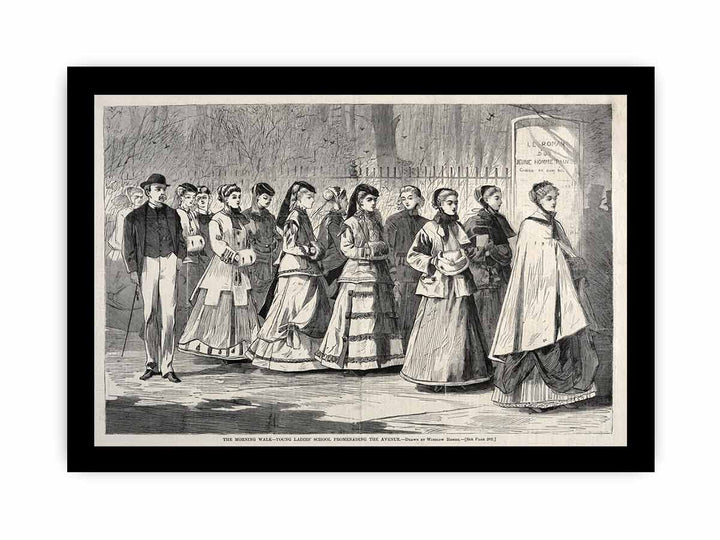 The Morning Walk - Young Ladies' School Promenading the Avenue