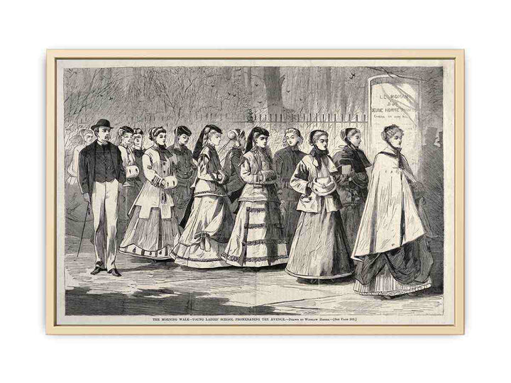 The Morning Walk - Young Ladies' School Promenading the Avenue