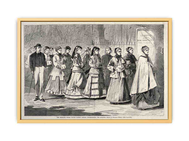 The Morning Walk - Young Ladies' School Promenading the Avenue