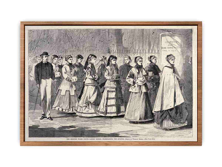 The Morning Walk - Young Ladies' School Promenading the Avenue