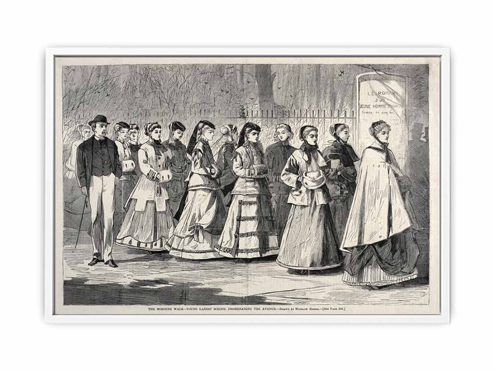 The Morning Walk - Young Ladies' School Promenading the Avenue