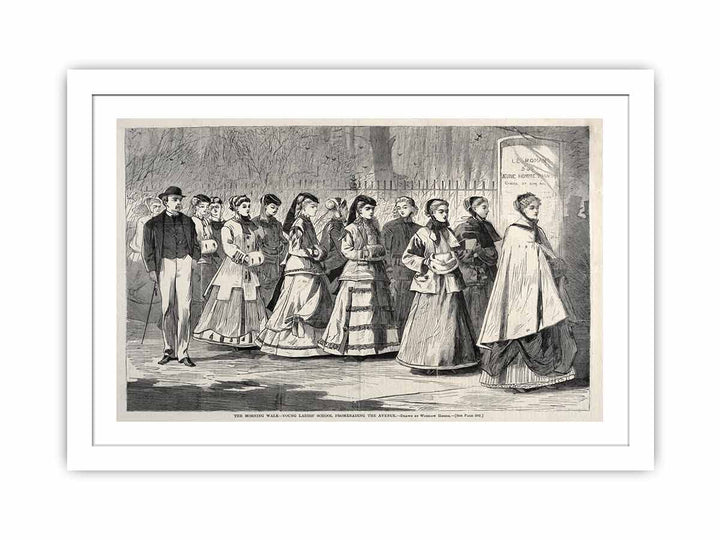 The Morning Walk - Young Ladies' School Promenading the Avenue