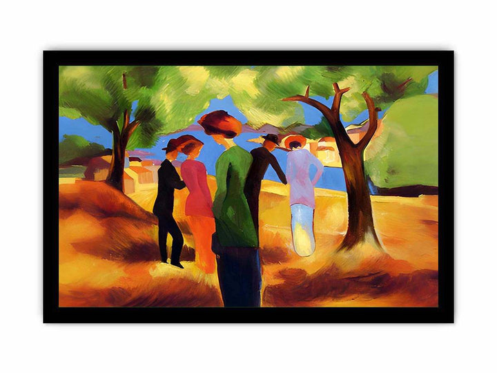 Women in green jacket  by August Macke
