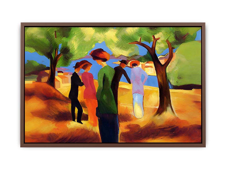 Women in green jacket  by August Macke