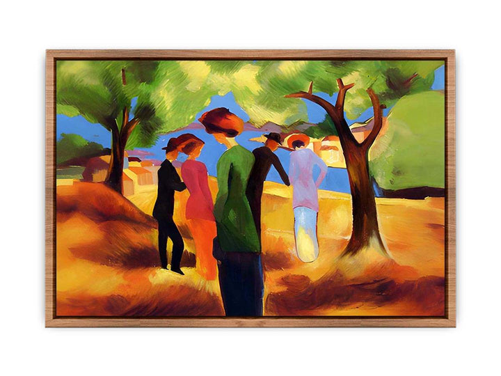 Women in green jacket  by August Macke