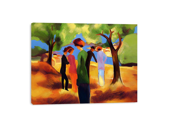 Women in green jacket  by August Macke
