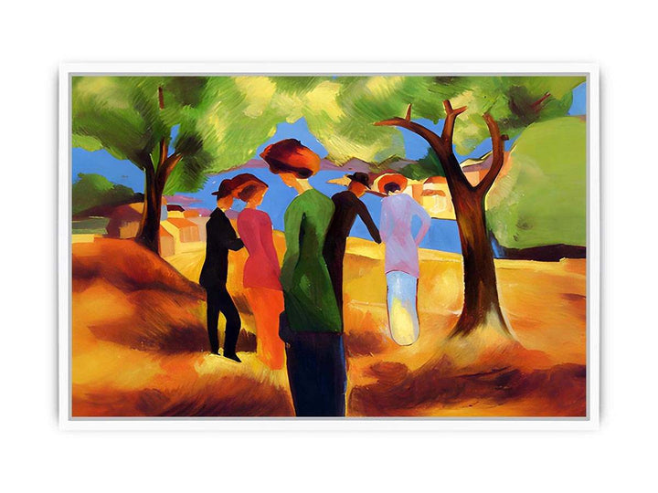 Women in green jacket  by August Macke