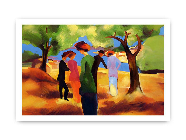 Women in green jacket  by August Macke