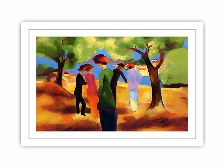 Women in green jacket  by August Macke
