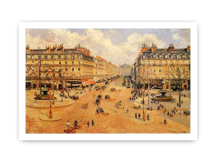 Avenue de l'Opera, Misty Weather Morning sunshine