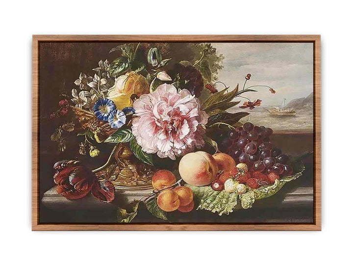 A Still Life With Flowers And Fruit