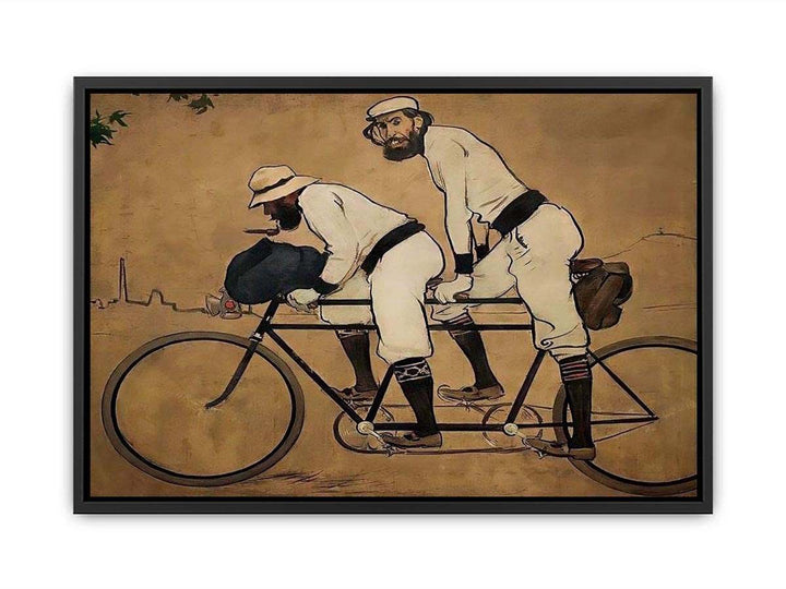 Self Portrait of Casas with Pere Romeu on a Tandem