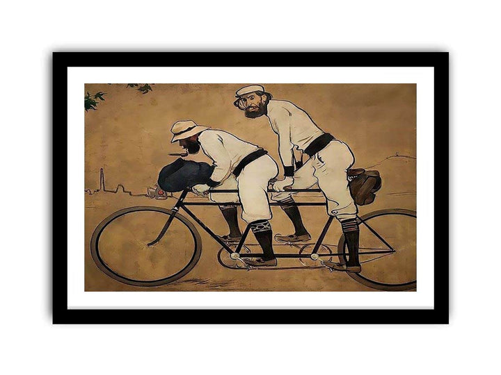 Self Portrait of Casas with Pere Romeu on a Tandem