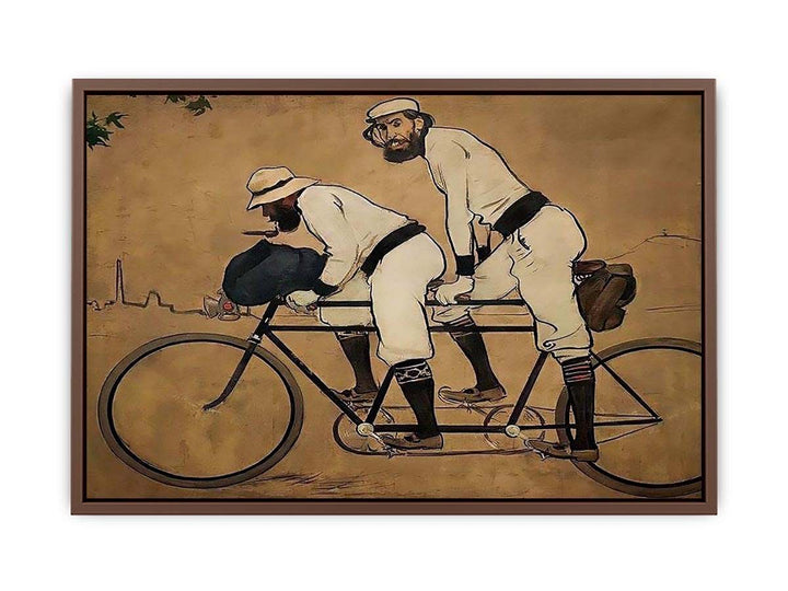 Self Portrait of Casas with Pere Romeu on a Tandem