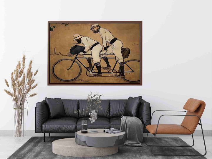 Self Portrait of Casas with Pere Romeu on a Tandem