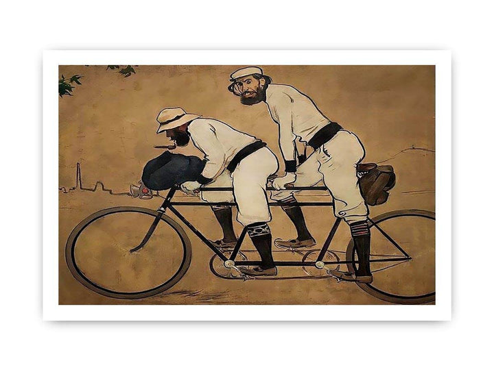 Self Portrait of Casas with Pere Romeu on a Tandem