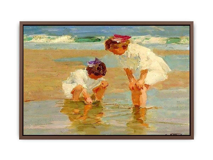 Girls Playing in Surf
