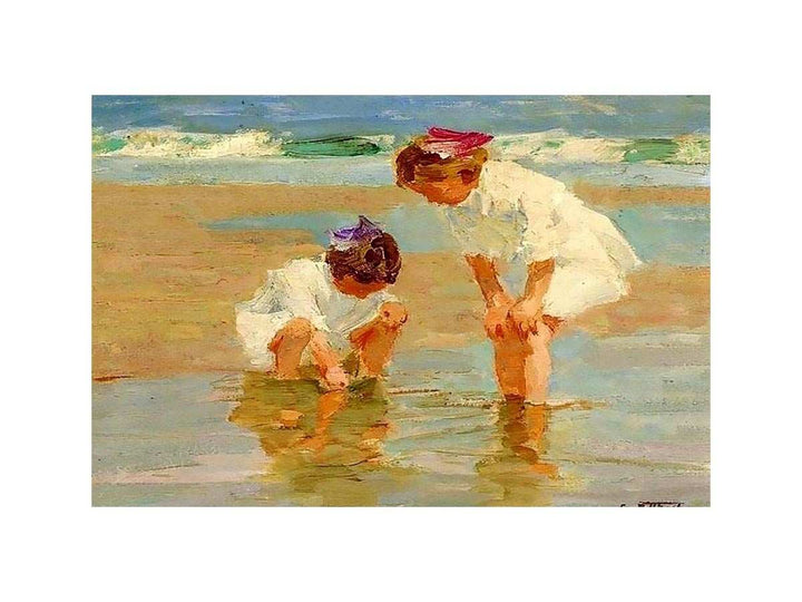 Girls Playing in Surf
