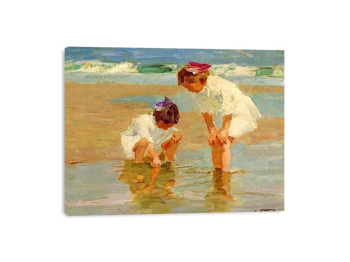 Girls Playing in Surf