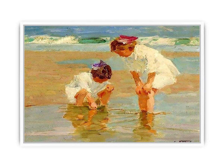 Girls Playing in Surf