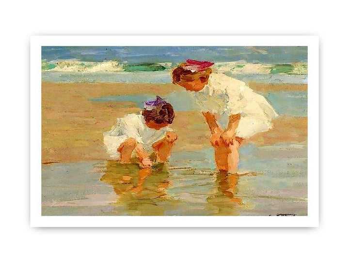 Girls Playing in Surf