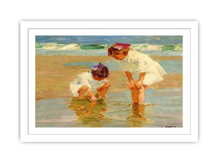 Girls Playing in Surf