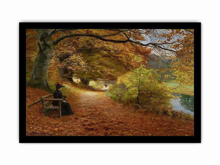 A Wooded Path In Autumn