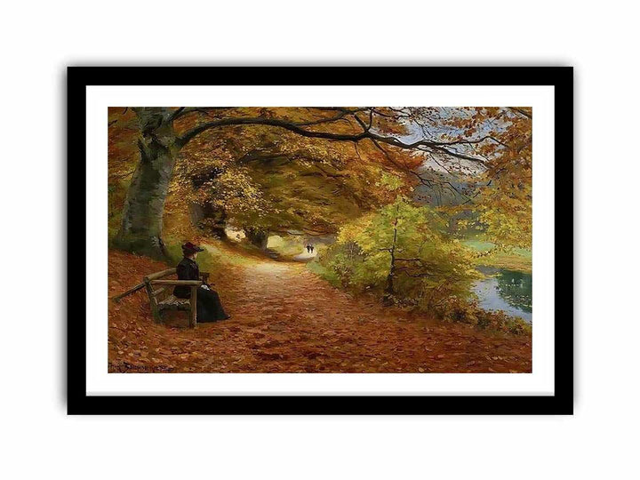 A Wooded Path In Autumn