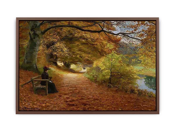 A Wooded Path In Autumn