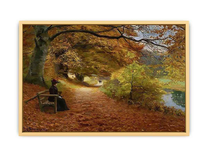 A Wooded Path In Autumn