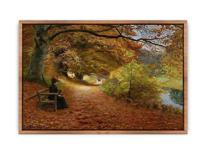 A Wooded Path In Autumn