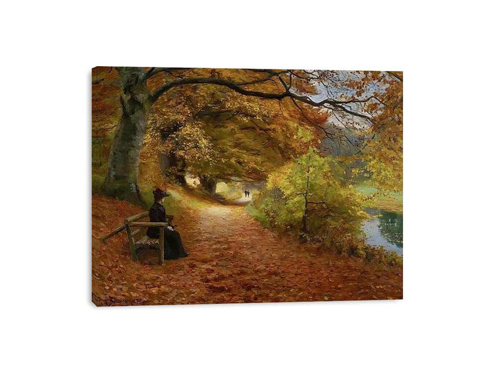 A Wooded Path In Autumn