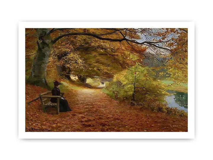 A Wooded Path In Autumn