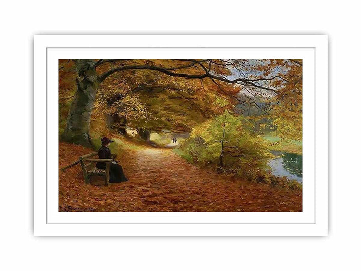 A Wooded Path In Autumn
