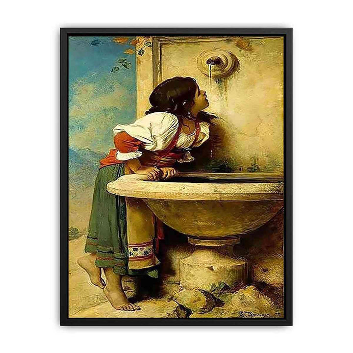 Roman Girl at a Fountain