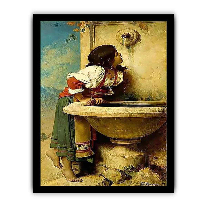 Roman Girl at a Fountain