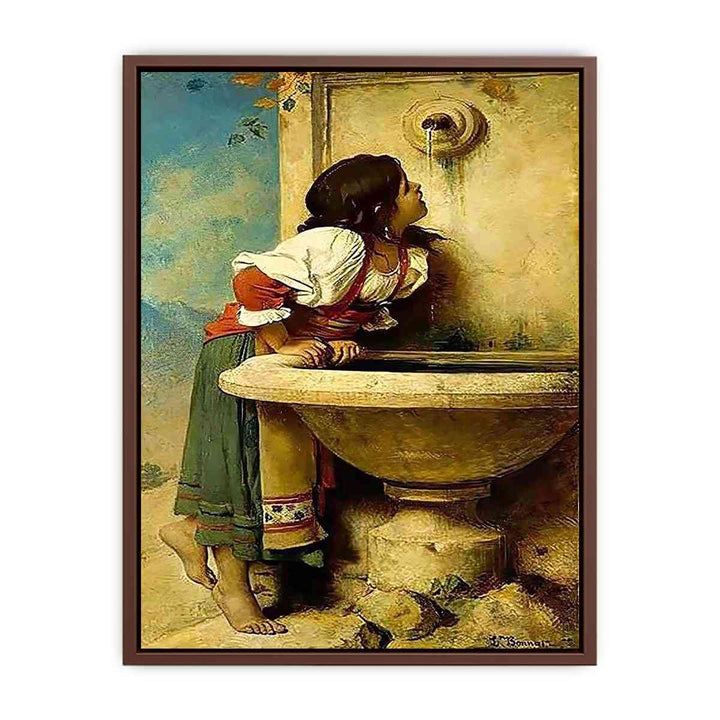 Roman Girl at a Fountain