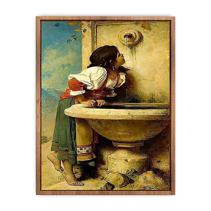 Roman Girl at a Fountain