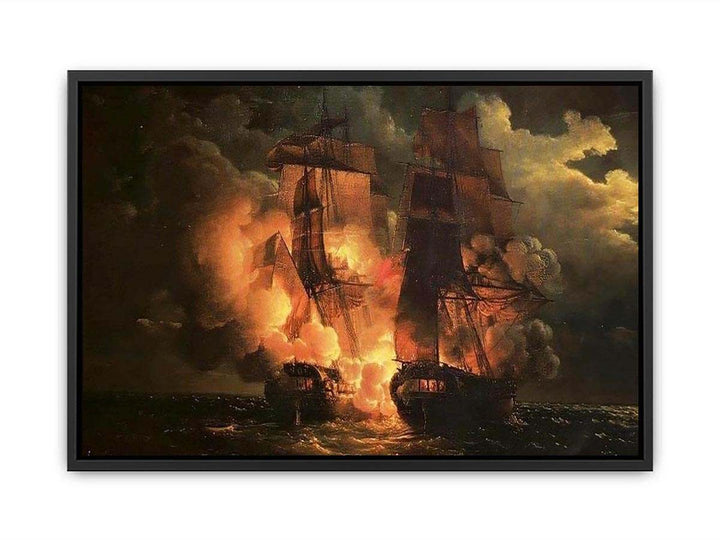 Battle Between the French Frigate Arethuse and the English Frigate Amelia