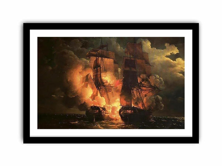 Battle Between the French Frigate Arethuse and the English Frigate Amelia