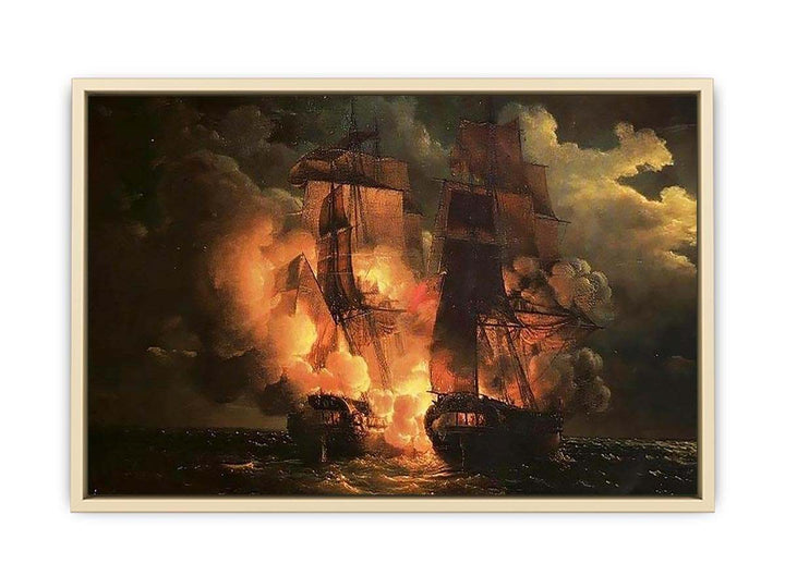 Battle Between the French Frigate Arethuse and the English Frigate Amelia