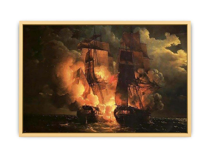 Battle Between the French Frigate Arethuse and the English Frigate Amelia