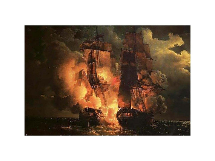 Battle Between the French Frigate Arethuse and the English Frigate Amelia