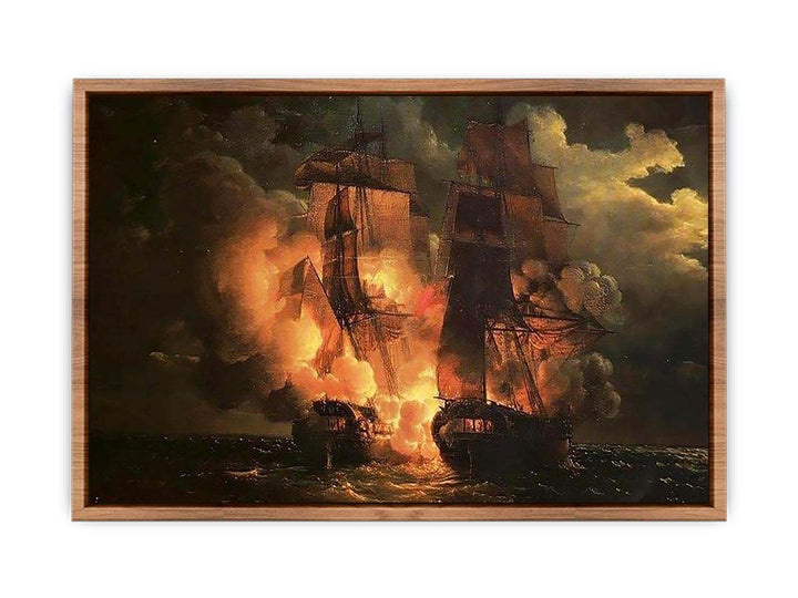 Battle Between the French Frigate Arethuse and the English Frigate Amelia