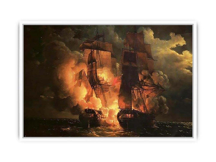 Battle Between the French Frigate Arethuse and the English Frigate Amelia